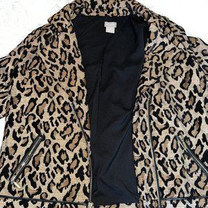 Size 4/6 Petite Chico’s size 0P Animal Print Jacket.
